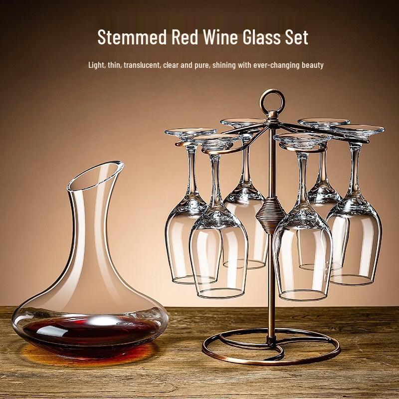 ZISIZ Handmade Red Wine Glass Set