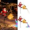 Portable Waterproof Garden Ornament Solar Powered Lights, Santa Watering Can Stake Light Weatherproof Lawn Lamps for Outdoor Patio Pathway Yard,