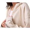 Calvin Klein Loose Zipper Hooded Soft Long Sleeve Jacket Women jackets Oatmeal 40WL288-050