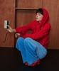 MELLY&ROSE Meli Pure Wool V-Neck Pullover (319230)_Red