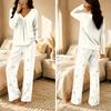 Women's V-Neck Loose Fit Printed Pajama Set Two Piece Sleepwear for Casual