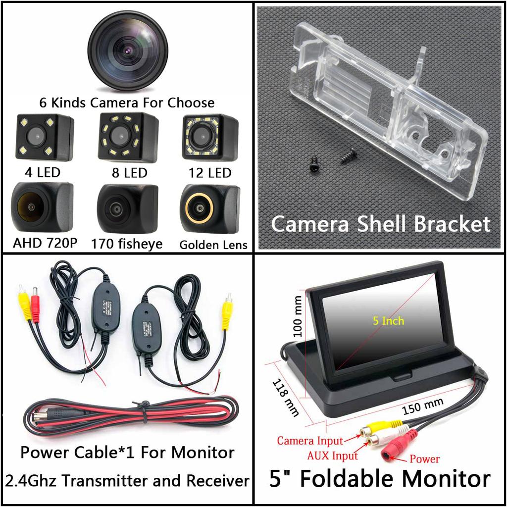 Fisheye 720P AHD Backup Reversing Rear View Camera For Renault Megane III Hatchback Laguna II III Hatchback Clio 4 Zoe Car