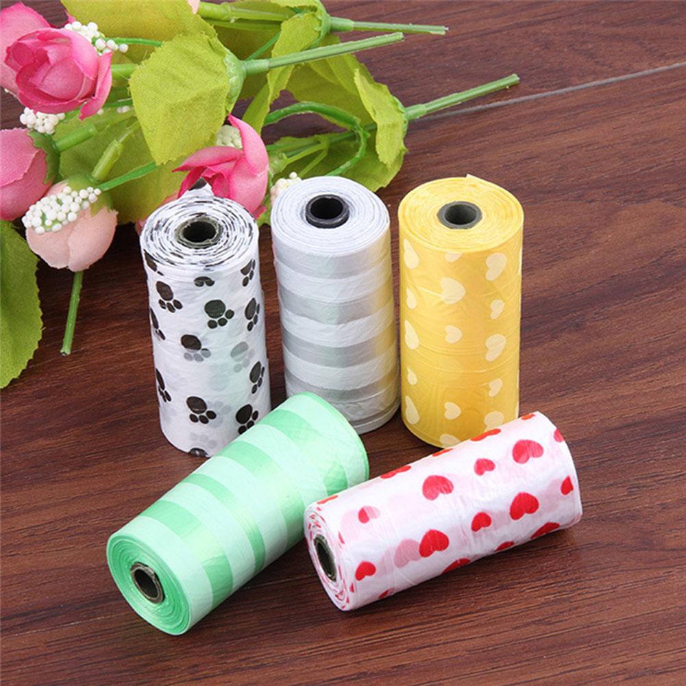 20 Rolls Dog Poop Bags Proof Footprint Pattern Cat Waste Bags Pet Supplies