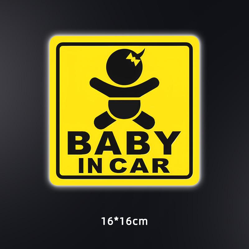 

Светоотражающие наклейки на автомобиль для наклейки Baby+in+car, мультяшные наклейки на кузов автомобиля, окна и заднее стекло для младенцев в машине one