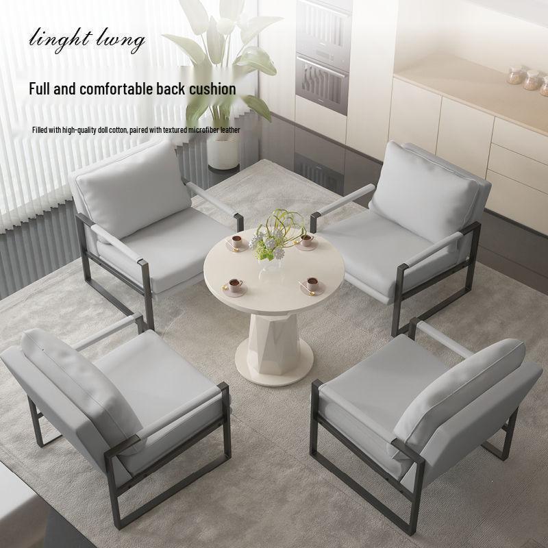 Modern Wrought Iron Sofa Chair - Light Luxury for Living Room or Bedroom