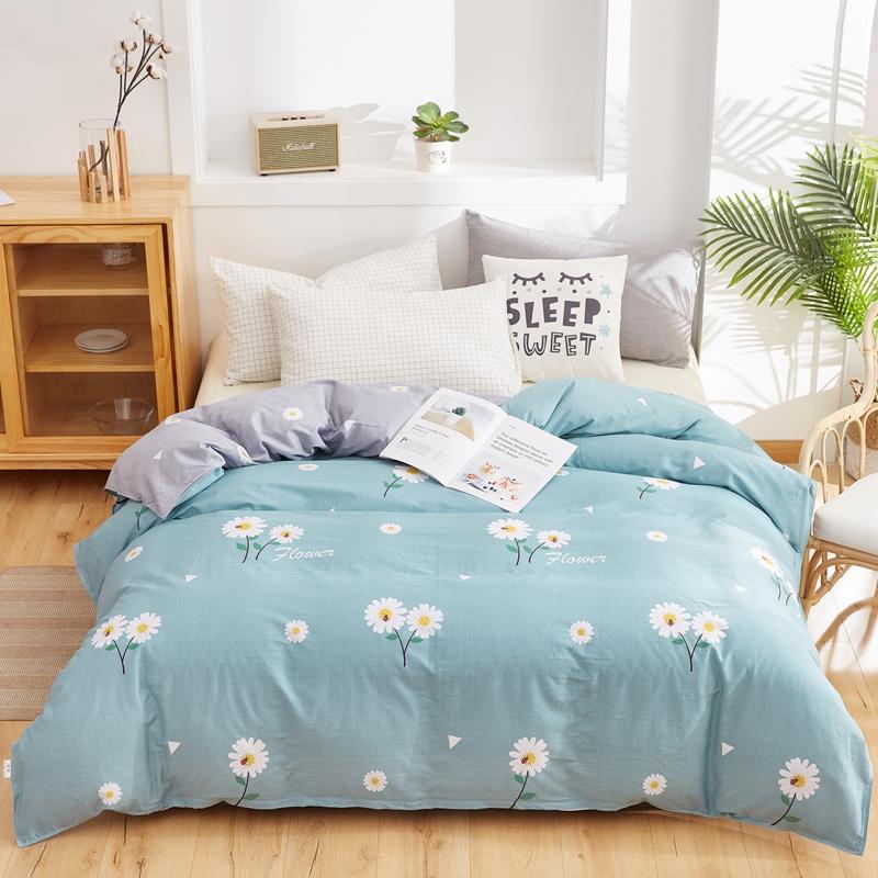 Pink Floral Duvet Cover 100% Cotton Flowers Print Aesthetic Comforter Cover Soft Skin-friendly Bedding for Teens Kids Girls Gift