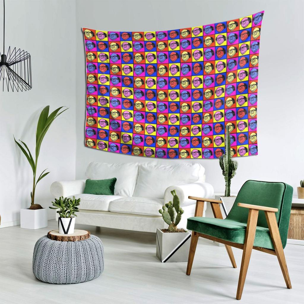Danny DeVito Pop Art Tapestry Decoration Art Aesthetic Tapestries for Living Room Bedroom Home Wall Cloth Wall Hanging