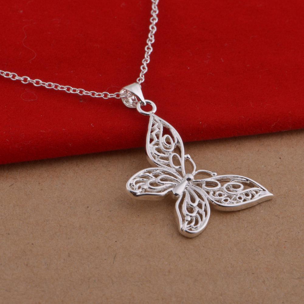 European & American Fashion 925 Silver Plated Kite Necklace