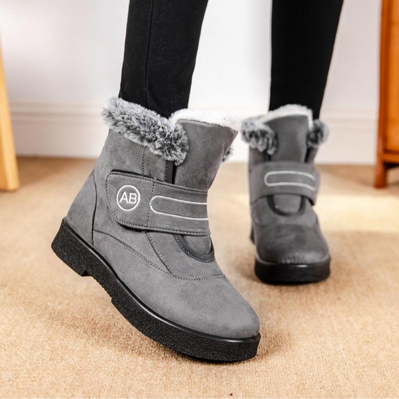 Fashion 2025 New Snow Boots for Women,Fashionable and High-quality Women's Boots Thick Plush Waterproof Cotton Shoes,Velcro Cotton Boots