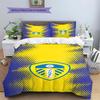 Leeds United F.C Pattern Bedding,Quilt Set Quilt Cover Pillowcase Home Birthday Gift(1 * duvet cover + 2 * pillowcase, without core)