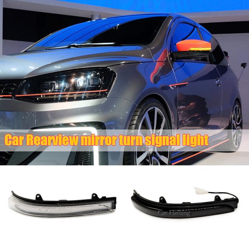 For Volkswagen Jetta 11-18 n MK6 flow light LED rearview mirror turn signal light reverse mirror transparent shell