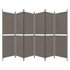 6 Piece Anthracite Room Divider 300 X 180 Cm Fabric