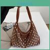 Vintage Small Underarm Bag For Women With Rivets Pu Leather Crossbody For Daily Use