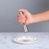 Pepper Grinder One Hand Mill Manual Press Bottle Pepper Mill Grinding Stainless Steel Spice Grinder Mill for Salt Pepper
