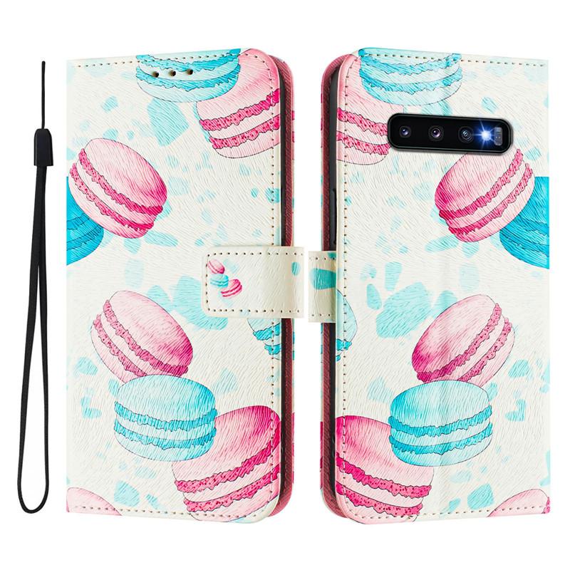 Luxus Flip Lederhülle für Samsung Galaxy S10+ Plus Flip Cover auf für SAM S10E S10 Lite 5G Brieftaschentaschen Blumenhüllen Schale 2025