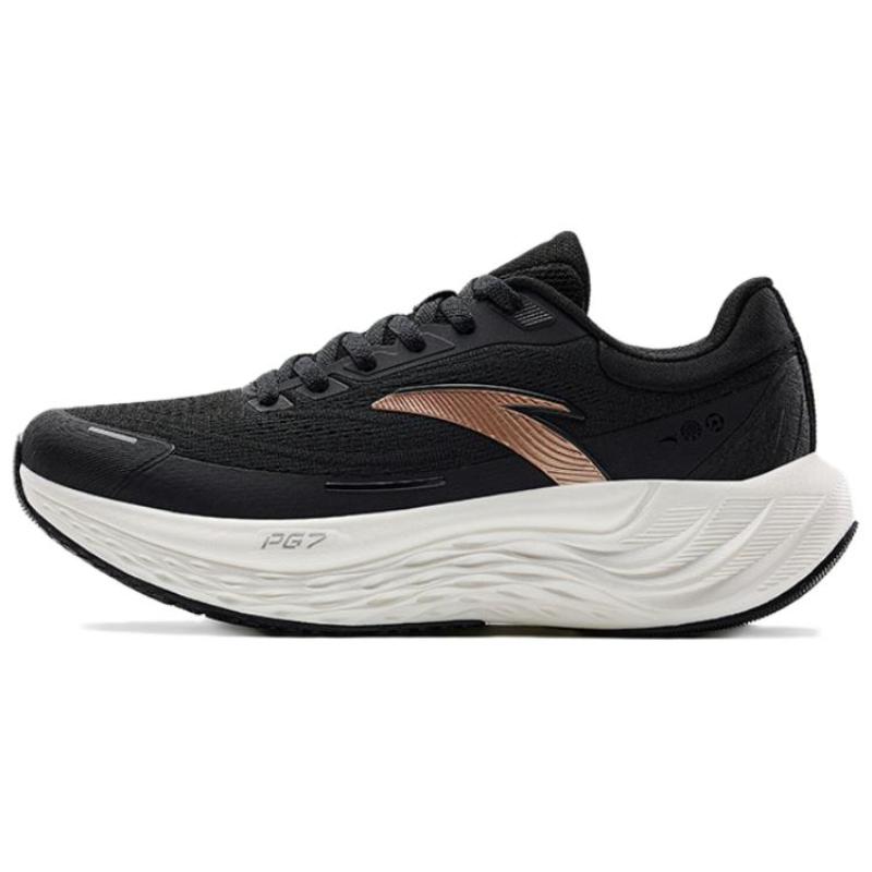 

Anta Travel Step Cushioning, Wear Resistant Low top Running Shoes Women s Black White Brown Sneakers 122435546-4 36