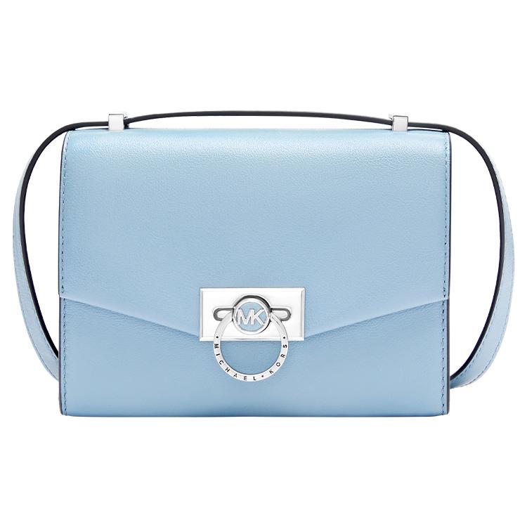 New MICHAEL KORS Hendri Cow Leather Shoulder Bag, Crossbody Bag Extra Small Women's Light Blue 32F0S1HC0L-464