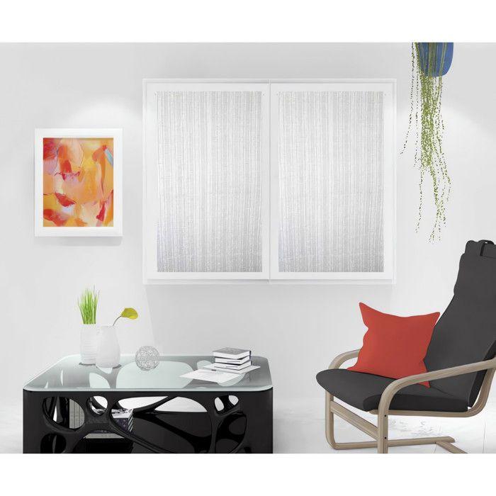 SOLEIL D'OCRE Paire de brise bise Maélis - 60x120 cm - Blanc et gris