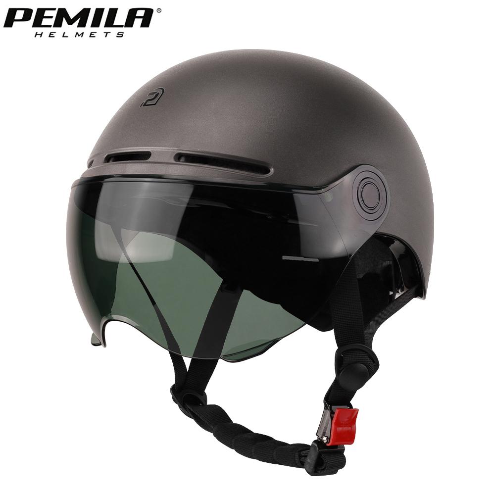 Pemila Bicycle Helmet With Goggles Cycling Helmet Full Edge Wrapping Technology Bike Helmet Road Mtb E-Bike Mtb Bicycle Helmet 56-63CM