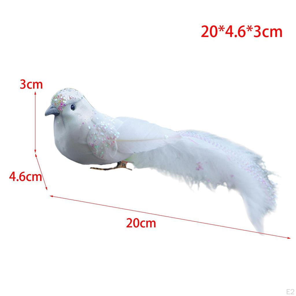6x Artificial Feather Birds, Realistic Simulation Foam Birds Bird Model Crafts for Window