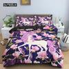 Unicorn Duvet Cover Set Cartoon Animal Bedding Set Single Twin King For Kids Girls Polyester Romantic Theme Star Comforter Cover