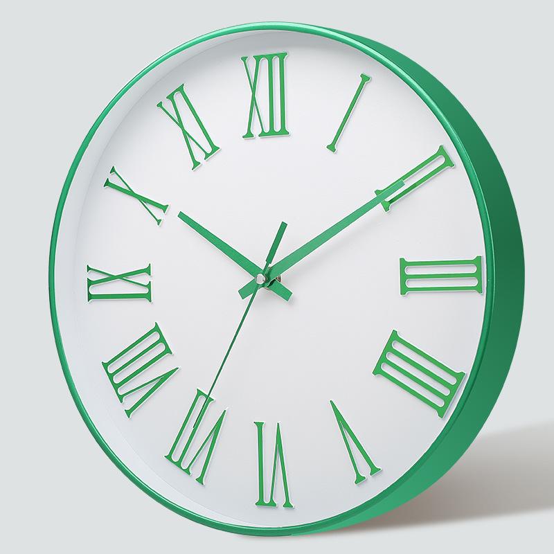 12 Inch 30CM Silent Wall Clock, Creative and Fashionable, Three-dimensional Digital Minimalist Clock for Home Living Room