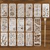 16Pcs 16 Styles PET Hollow Out Drawing Painting Stencils, for DIY Scrapbook, Photo Album, Mixed Shapes, 300x150mm, 1pc/style