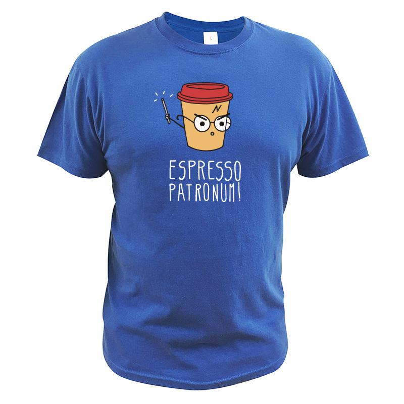 Eu Size Espresso Patronum T Shirt Coffee Joke Humor Cotton Printed Tee Black Spring Summer High S