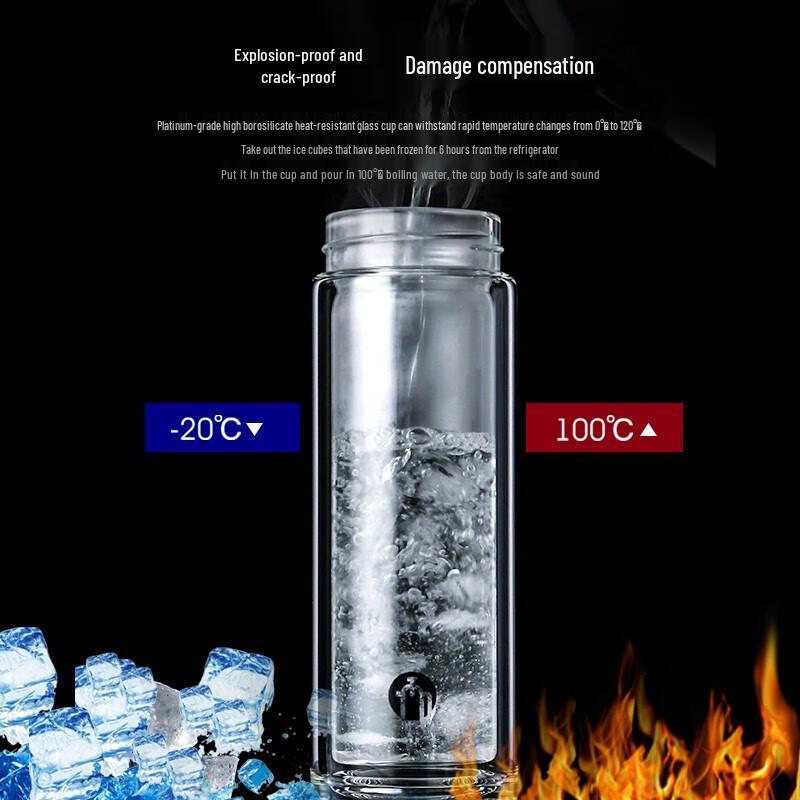 Fuguang Double-Layer Glass Tea Infuser Bottle