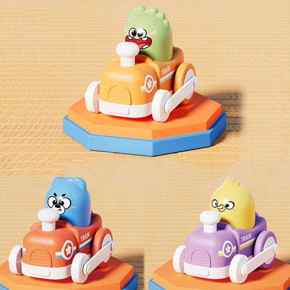 

Collision Press Inertia Pull Back Toy Cartoon Car Sliding Toy Creative Train Power Toy Children s dinosaur
