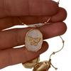 Butterfly Shell Album Photo Frame Necklace Vintage Openable Necklace Plated With Real Gold Color Retention