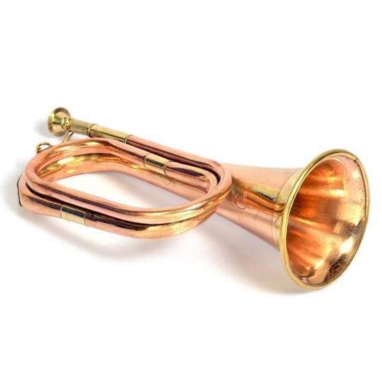 Solid Copper Brass Bugle To Play Decorative Musical Instrument Classic Style Gift Bugle with Mouthpiece for School Band Cavalry Beginner