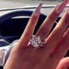 Inlaid Round Zircon Ring Classic Temperament Ring Popular Jewelry
