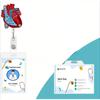 Cardiac Badge Reel. Heart-shaped retractable ID clip for nurses, doctors & medical staff.