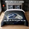 Seattle Seahawks Design Bed Bedding Set 1 Duvet Cover + 2 Pillowcases Soft Breathable Household Bed Linens