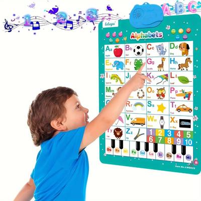 Klawiatura pianina Elektroniczna tablica ścienna do nauki Plakat edukacyjny dla małych dzieci Prezenty
