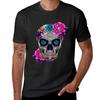 Sugar Skull Day Of The Dead Cool Bone Head Skulls Gift Idea T-Shirt Customizeds Quick-drying T Shirts Men