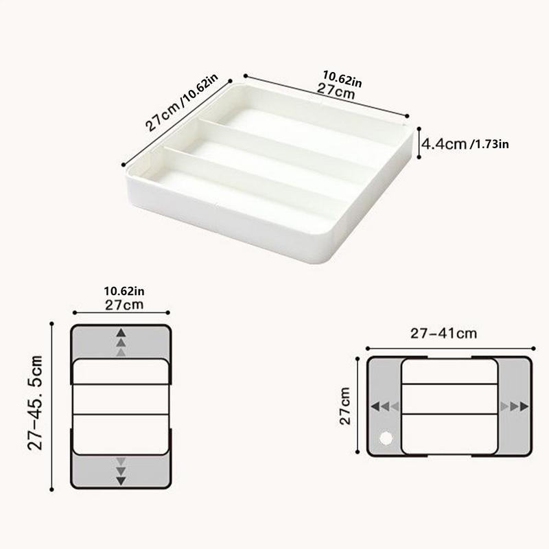 Utensil Drawer Organizer Cooking Silverware Tray for Kitchen Drawer Cutlery Flatware Holder, Plastic Spatula Tools and Gadgets