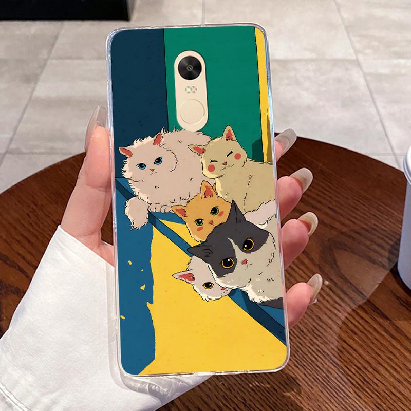 Casing For Xiaomi Redmi Note 4 Note 4x Capa Coque Clear Silicone Jelly Soft TPU Back Cover Cute Rabbit Cat Dinasaur Phone Case