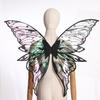 Glittery Butterfly Wings Costume Props - Elastic Strap Gold Stamp Decorated for Themed Party & Photography