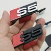 For c11 RS3 3D ABS Chrome Black Logo S3 S4 S5 S6 S7 S8 Emblem Car Front Grill Badge For c11 S 3 4 5 6 7 8 Auto Styling Accessories