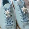 2Pcs Pearls Embellished Shoe Buckles Clips Easy Installation Footwear Decorations Accessories For Women Sneakers Sandals