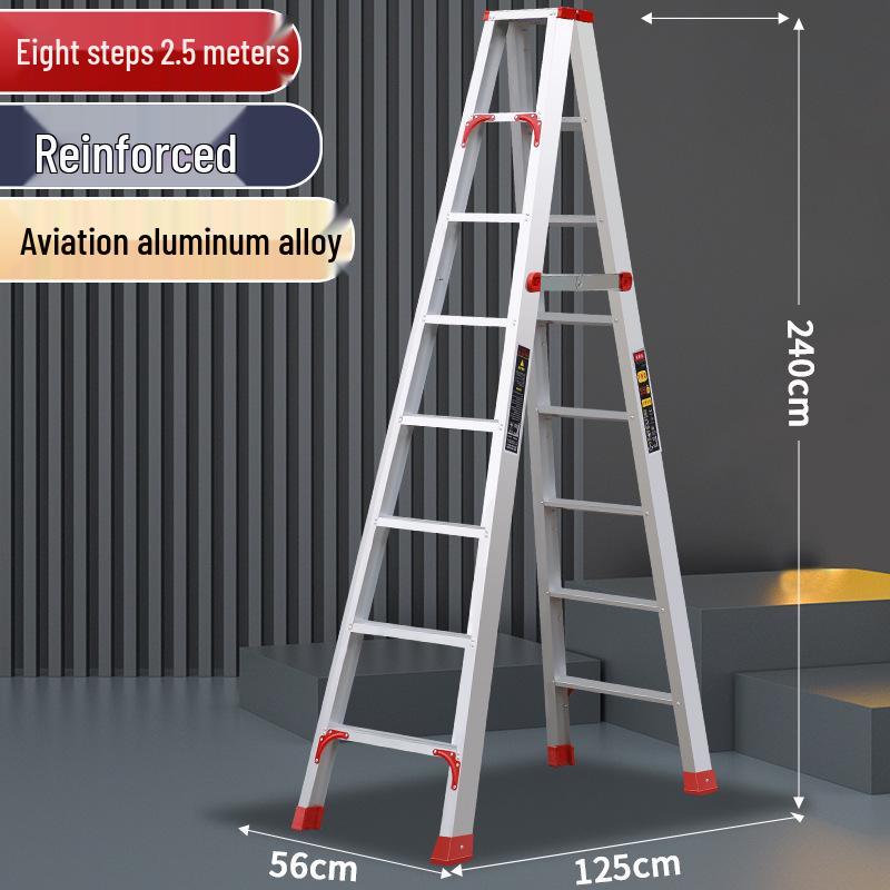 Multi-functional A-frame Aluminum Alloy Folding Telescopic Ladder for Indoor & Outdoor Use