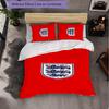 Set Biancheria da Letto a 3 Pezzi Nazionale di Calcio Inglese Morbido Set Copripiumino con Federe Set Decorazione Camera da Letto per la Casa