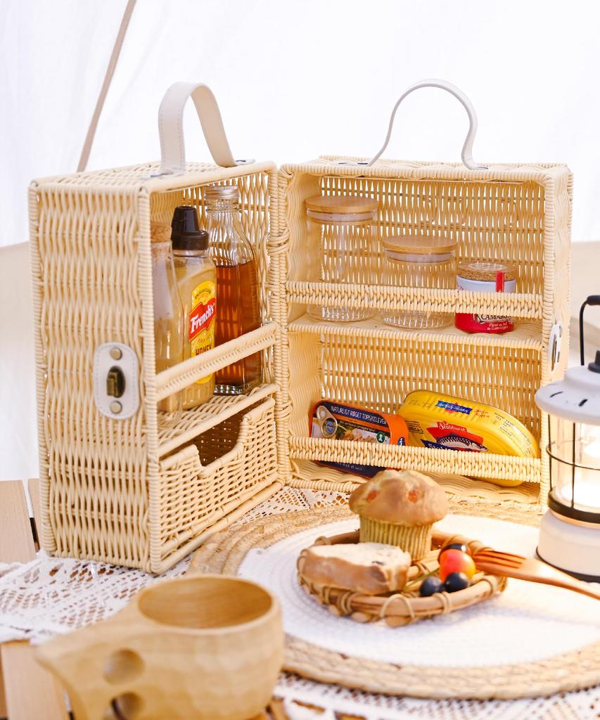 S'more Multi-Purpose Storage Box, Picnic Basket, Spice Box, Picnic, Outdoor, Cap Storage Box (Spicket)