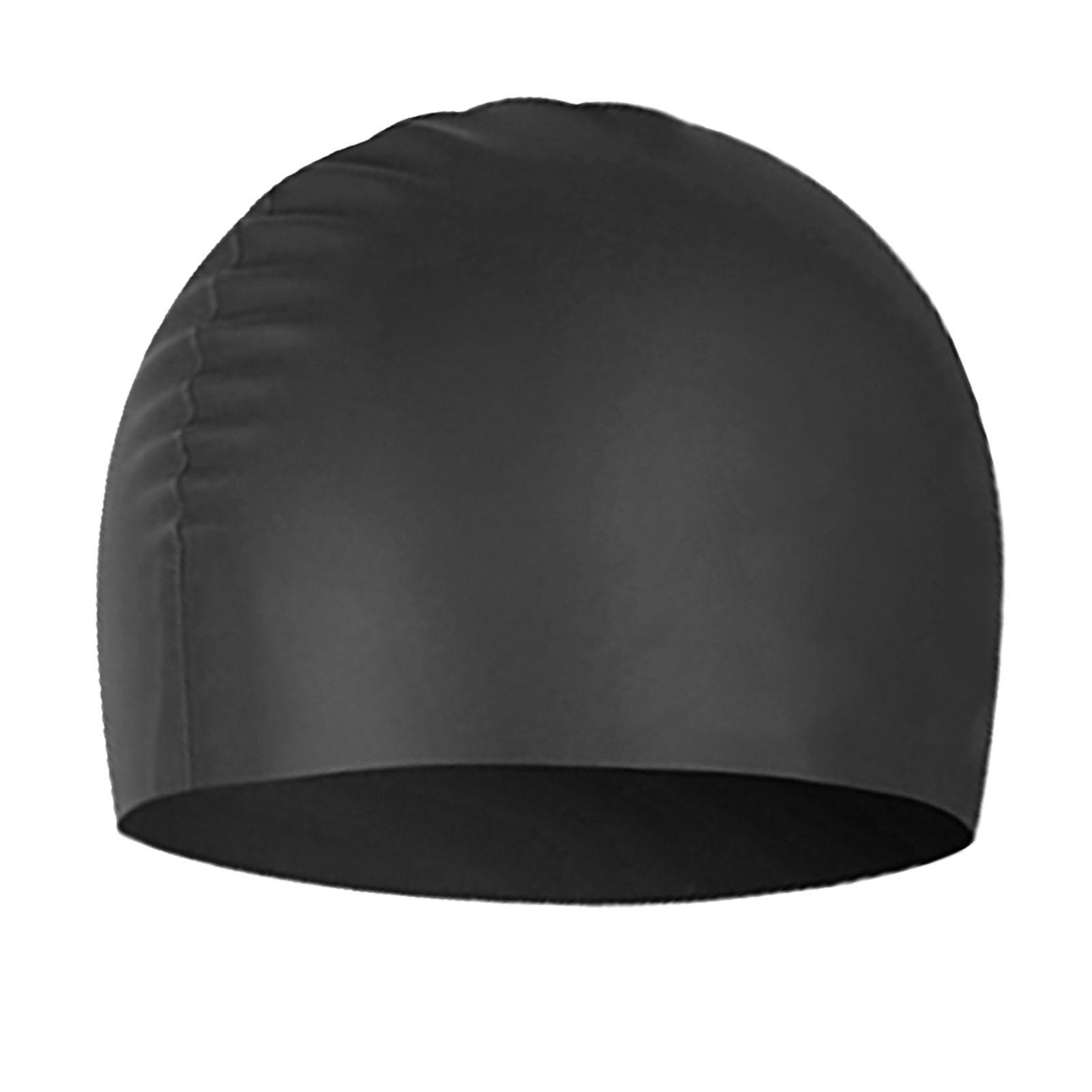 

Силиконовая шапочка для плавания с длинными волосами для женщин, мужчин, взрослых и детей, шапочка для плавания, шляпа чёрный