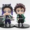 Adorable Demon Slayer Tanjiro Nezuko Pvc Figures 6-pack 8.5cm Anime Merchandise
