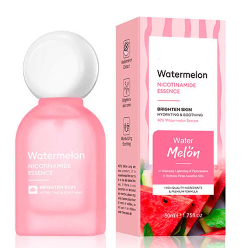 Watermelon Nicotinamide Essence, 50ml Facial Serum for Deep Moisturizing & Hydrating Skin Care