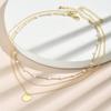 Vintage Necklace Gold Color Chain Women's Jewelry Bohemian Multilayer Coins Necklaces Girls Collier Femme Collares Jewelry 2022