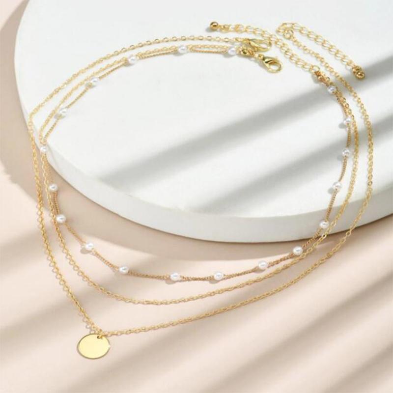 Vintage Necklace Gold Color Chain Women's Jewelry Bohemian Multilayer Coins Necklaces Girls Collier Femme Collares Jewelry 2022
